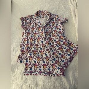 Roller Rabbit Monkey Pajama Set